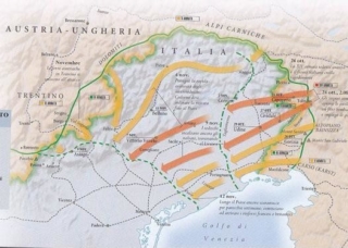 Avanzata delle truppe Austroungariche dopo lo sfondamento di Caporetto