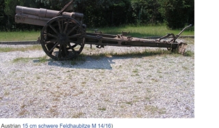 Skoda 15 cm vz 1914 obice da 149/13, forse in opera sul monte Artent
